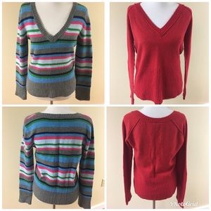 2 v-neck sweaters